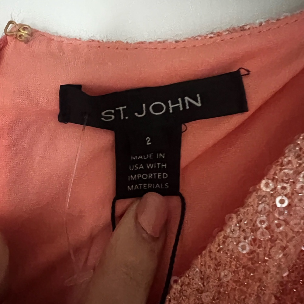 St. John Sequin Long Sleeve Gown - Picture 6 of 11